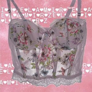 Floral Lace Trim Camisole